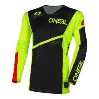 a Motokrosový dres ONEAL HARDWEAR SLAM černá/žlutá fluo/červená velikost L 