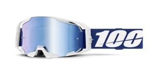 Motokrosové / enduro brýle 100% ARMATIC ČERNÁ/BÍLÁ zrcadlově modrý objektiv, 50060-00002