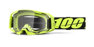 Motokrosové / enduro brýle 100% ARMATIC NEON ŽLUTÁ FLUO čirý objektiv , 50059-00004
