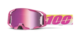 Motokrosové / enduro brýle 100% ARMATIC SELLARS RŮŽOVÉ zrcadlově růžový objektiv, 50060-00008