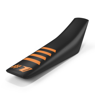 Potah sedla ONEGRIPPER SEAT COVER  RIBBED barva černá/oranžová, rozměr 91x40 cm 