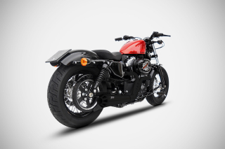 Výfukový systém motocyklu ZARD FULL KIT EXHAUST SYSTEM 2:1 pro motocykl HARLEY DAVIDSON SPORTSTER 883-1200 rok 2014-2016 viz popis, barva černá matná