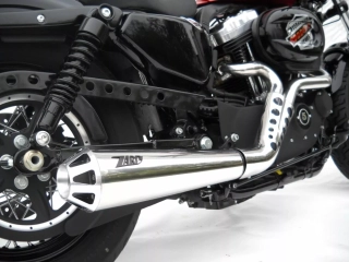 Výfukový systém motocyklu ZARD FULL KIT EXHAUST SYSTEM 2:1 pro motocykl HARLEY DAVIDSON SPORTSTER 883-1200 rok 2014-2016 viz popis, barva leštěný chrom / stříbrná koncovka