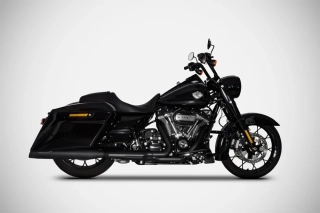 Homologované koncovky výfuku motocyklu ZARD SLIP ON MUFFLERS HOMOLOGACE E5 pro motocykl HARLEY DAVIDSON SPECIAL ROAD KING rok 2021-2023 viz popis, barva černá