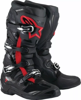 a Motokrosové boty / mx obuv ALPINESTARS TECH 7 , 2012025-1030 barva černá/červená fluo velikost 45,5