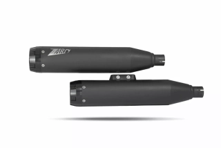 Homologované koncovky výfuku motocyklu ZARD SLIP ON MUFFLERS HOMOLOGACE E4/E5 pro motocykl HARLEY DAVIDSON LOW RIDER ST / S rok 2017-2024 , barva černá