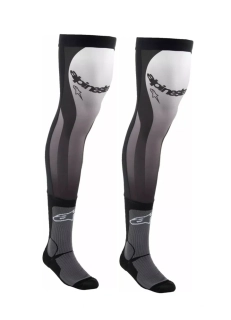Motokrosové nadkolenky / vysoké ponožky ALPINESTARS SOCK KNEE BRACE  barva černá/šedá/bílá velikost S/M - EUR 36-41 