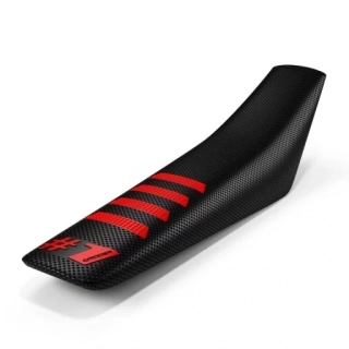 Potah sedla ONEGRIPPER SEAT COVER  RIBBED barva červená/černá , rozměr 91x40 cm 