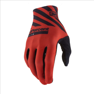 Motokrosové, BMX, MX, MTB rukavice 100% CELIUM BARVA ČERVENÁ/ČERNÁ