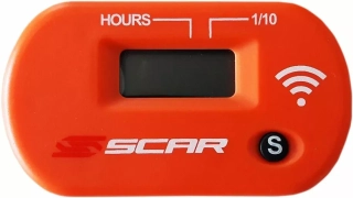 Bezdrátový měřič motohodin SCAR HOUR METER WIRELESS SWHMOR barva oranžová, vodotěsný se stupněm krytí IP68