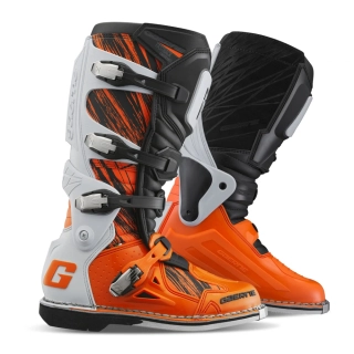 a Motokrosové boty GAERNE FASTBACK ENDURANCE barva oranžová/bílá/černá velikost 43