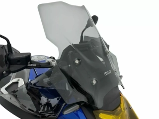 Motocyklové plexi / čelní plexi motocyklu WRS WINDSCREEN CAPONORD PLUS TRANSPARENT RADAR BM108F pro BMW R 1300 GS ADV rok 2024 barva kouřová