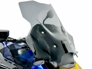 Motocyklové plexi / čelní plexi motocyklu WRS WINDSCREEN TOURING PLUS TRANSPARENT RADAR BM109F pro BMW R 1300 GS ADVENTURE rok 2024 barva kouřová