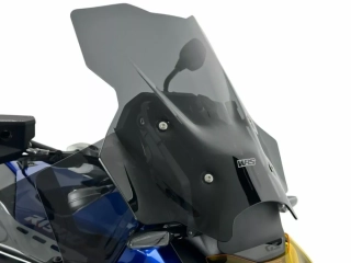 Motocyklové plexi / čelní plexi motocyklu WRS WINDSCREEN TOURING PLUS TRANSPARENT RADAR BM109FS pro BMW R 1300 GS ADVENTURE rok 2024 barva tmavě kouřová