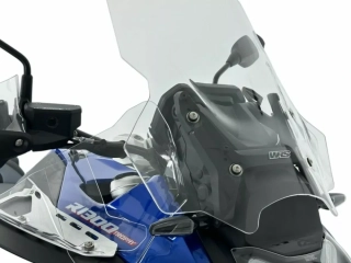 Přídavné boční deflektory motocyklu WRS SIDE DEFLECTORS BM106T pro BMW R 1300 GS ADVENTURE rok 2024 velikost velká, barva čirá 