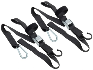 Upínací kurty s háky - přepravní popruhy MRP barva černá, délka 213 cm, šířka 38 mm - pár 