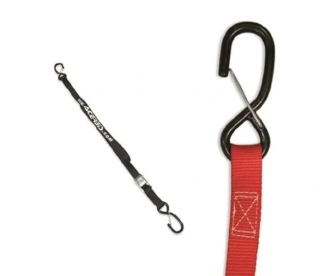 Upínací kurty s háky - přepravní popruhy ACERBIS TIE DOWNS délka 200 cm, šířka 2,5 cm, barva červená - pár