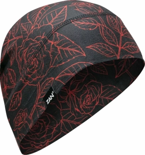Čepice pod helmu ZANDHEAGEAR SPORTFLEX WHLL206 ROSES ČERNÁ/ČERVENÁ