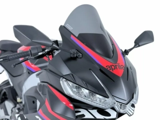 Motocyklové plexi / čelní plexi motocyklu WRS verze RACE AP016FS pro motocykly APRILIA RS 457 rok 2024 barva tmavě kouřová
