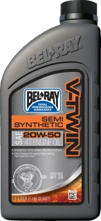 Olej BEL-RAY V-TWIN SEMI SYNTHETIC 4T / 4-STROKE ENGINE OIL balení 1 litr 