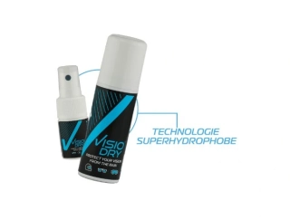 Nástřik odpuzující vodu , dokonalá ochrana pro brýle, plexi a hledí VISIODRY SUPERHYDROFÓBNÍ SPRAY balení 15 ml