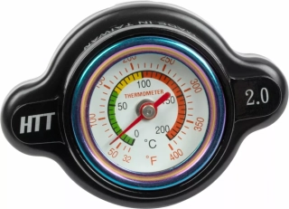 Víčko chladiče motocyklu s ukazatelem teploty MOOSE OFFROAD RADIATOR CAP WITH TEMP GAUGE pro HUSQVARNA TC 125 rok 2014-2015