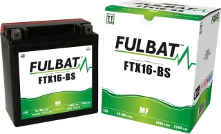 a Baterie MF FULBAT YTX16-BS 12V 14Ah, 230A, ROZMĚR 150x87x161, VČETNĚ BALENÍ ELEKTROLITU 