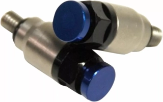 Odvzdušňovací mikro ventilky (pár) KSX FORK AIR BLEEDERS SHOWA/KAYABA - MODRÉ VERZE M5 ( 5 mm )