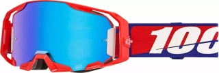 Motokrosové / enduro brýle 100% ARMATIC BEST MODRÁ/ČERVENÁ zrcadlový modrý objektiv, 50060-00009