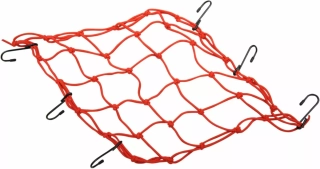 Síť - popruh - pavouk na zavazadla EMGO CARGO NET BUNGEE NETS - červená - 38cm x 38cm