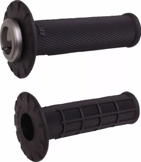 Gripy pro elektronické/koloběžkové/motocyklové plynové systémy ODI GRIP UNIVERSAL LOCK-ON SET, HALF-WAFFLE MX barva černá