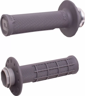 Dětské motokrosové gripy / rukojeti pro dětské motocykly ODI MICRO-X HALF-WAFFLE V2 LOCK-ON GRIP SET barva tmavě šedá