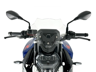 Plexi motocyklu WRS verze touring pro BMW F 900 R ABS rok 2020-2024 viz popis, barva čirá, výška 29,5 cm (11-5/8")