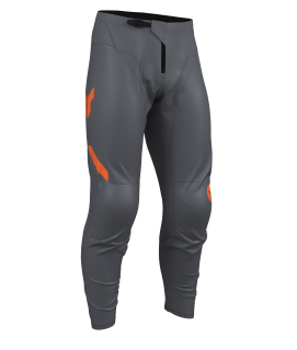 Dětské motokrosové kalhoty THOR RIDEMODE RACEWEAR MENACE barva šedá/oranžová
