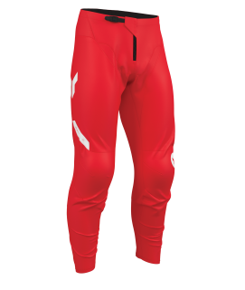 Dětské motokrosové kalhoty THOR RIDEMODE RACEWEAR MENACE barva červená/bílá