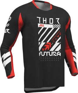 Dětský sportovní motokrosový / MTB dres THOR LAUNCHMODE RACEWEAR FUTURA barva černá/červená
