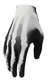 Motokrosové / MTB rukavice s jednovrstvou dlaní THOR SPORTMODE  X-RAY barva černá/bílá