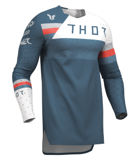 Lehký a pružný motokrosový - enduro dres THOR SPORTMODE LEAGUE barva šedomodrá/bílá