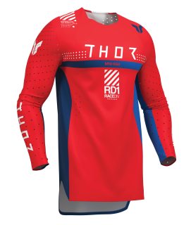 Lehký a pružný motokrosový - enduro dres THOR SPORTMODE SYNTH barva červená/modrá