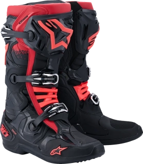Motokrosové boty s vnitřní botičkou ALPINESTARS TECH 10 barva černá/červená 26