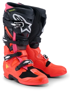 a Motokrosové boty / mx obuv ALPINESTARS TECH 7 / 2012025-1576 barva černá/červená fluo/růžová 26 velikost US 10 / EU 44,5