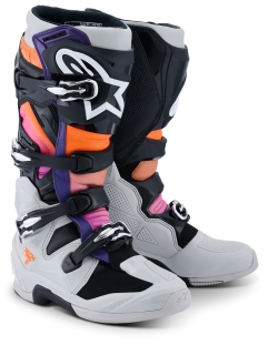 a Motokrosové boty / mx obuv ALPINESTARS TECH 7 / 2012025-157 barva černá/oranžová fluo/šedá/magenta 26 velikost 9 / EU 43