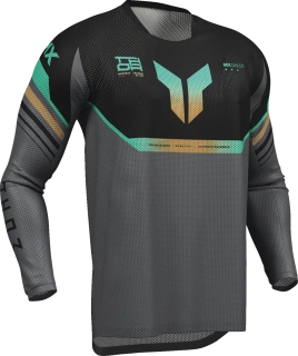 Ventilační motokrosový / enduro dres THOR LAUNCHMODE VENTED AIR RAPTOR barva midnigt/šedá 