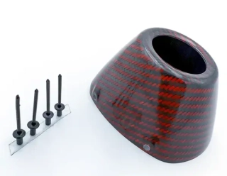 Karbonové zakončení výfuku FMF REPLACEMENT END CAP PRO RCT 4.1 040695 barva červená new model 