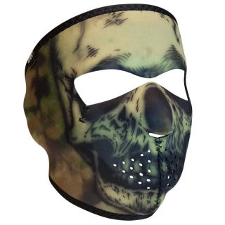 Ochranná neoprenová maska na obličej ZANHEADGEAR WOOD TIE DYE SKULL