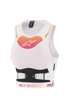 Dámský motokrosový hrudní a zádový chránič ALPINESTARS STELLA PLASMA CHEST PROTECTOR barva bílá/gradient velikost S
