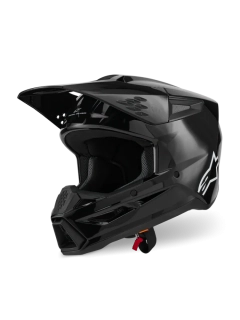 Motokrosová přilba ALPINESTARS SM3 / SM-3 / S-M3 / 8300426-1180 BLACK GLOSS černá lesklá