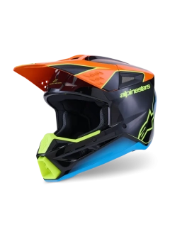 Motokrosová přilba ALPINESTARS SM3 / SM-3 / S-M3 / 8300526-1455 FRAY černá/oranžová/žlutá