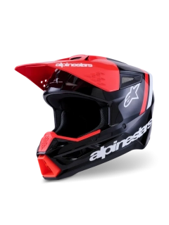 Motokrosová přilba ALPINESTARS SM3 / SM-3 / S-M3 / 8300726-1553 RADIUM černá/bílá/červená