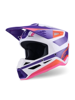 Motokrosová přilba ALPINESTARS SM3 / SM-3 / S-M3 / 8300926-2052 HEAT bílá/fialová/růžová